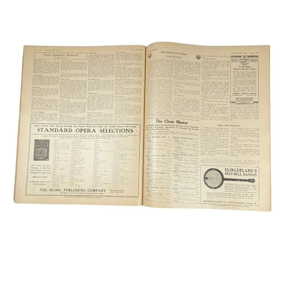 The Etude Music Magazine Feb 1925 - Giacomo Puccini Cover